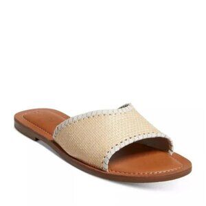 Jack Rogers Scarlett Rattan Raffia Woven Slide
